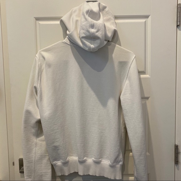J. Lindeberg White Distressed Zip Up Hoodie Size M - Picture 2 of 10